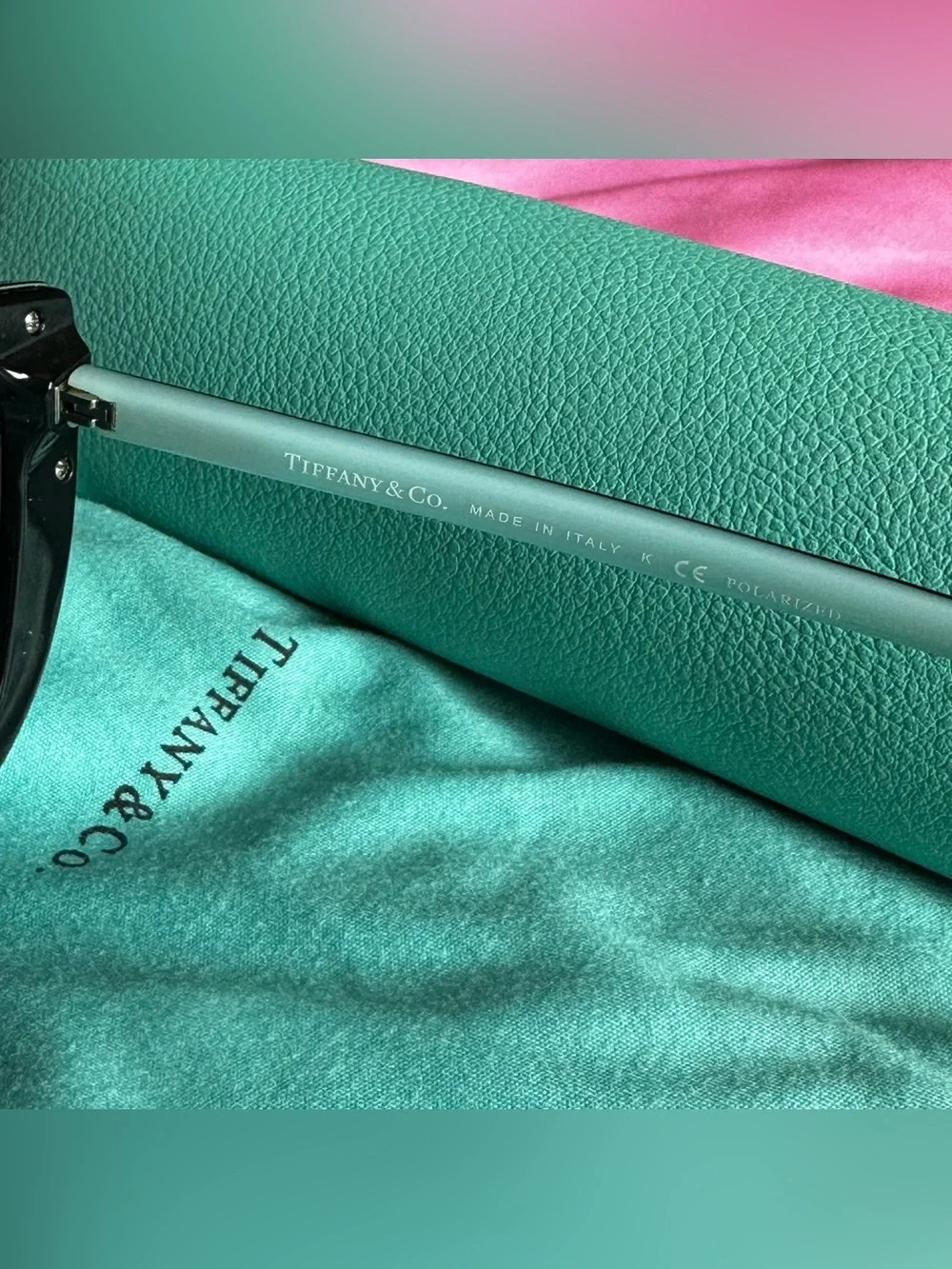 Tiffany & Co. Blue Black Polarized Tiffany’s T Collection Case/Dustbag/Cloth